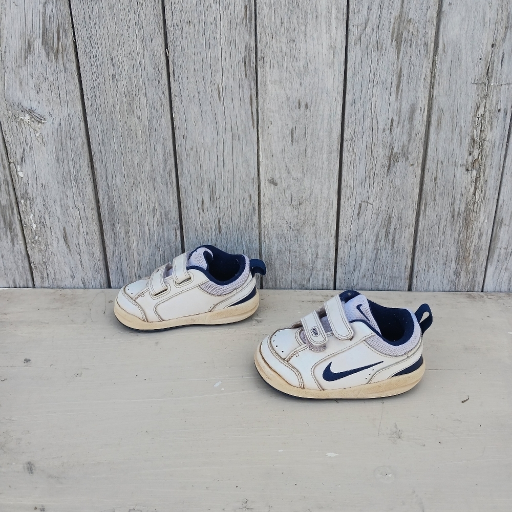 Nike Little Pico III White Blue Sneakers Shoes Toddler Baby Size US‎ 5 CW - Picture 2 of 8